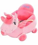 KIDS WONDERS Velvet Sofa Chair for Kids with Belt Animal Face | Comfortable Soft Cushion Sofa Seat ( UNICORN)