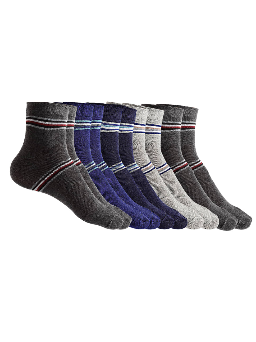 Texlon - Multicolor Cotton Men's Ankle Length Socks ( Pack of 5 ) - Socks | Buy online on ZillyBuy