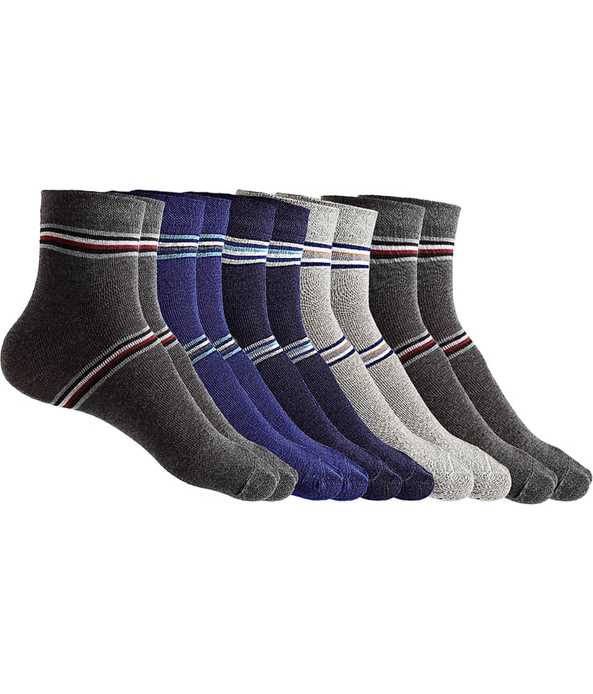Texlon - Multicolor Cotton Men's Ankle Length Socks ( Pack of 5 ) - Socks | Buy online on ZillyBuy