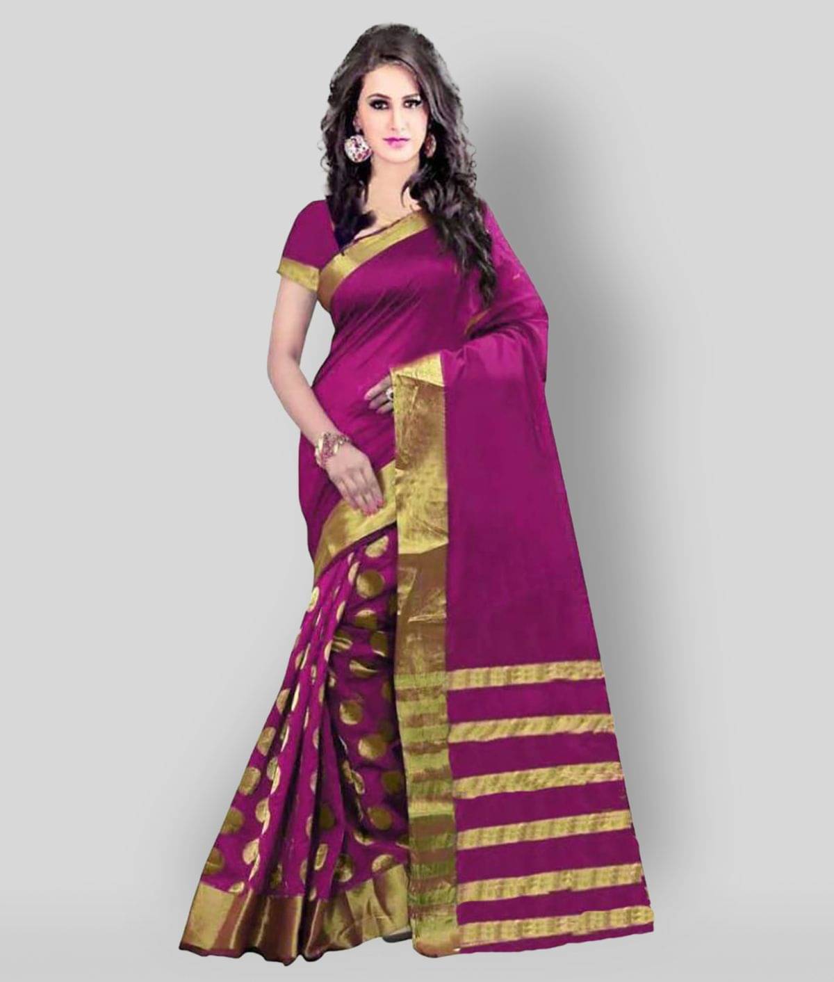 Bhuwal Fashion Cotton Silk Embroidered Saree With Unstitched Blouse Piece ( Pink )     			Bhuwal Fashion Cotton Silk Embroidered Saree With Unstitched Blouse Piece ( Pink )