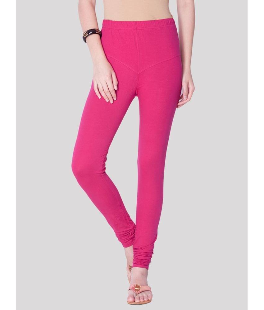     			Dollar Missy - Pink Cotton Women's Leggings ( Pack of 1 )