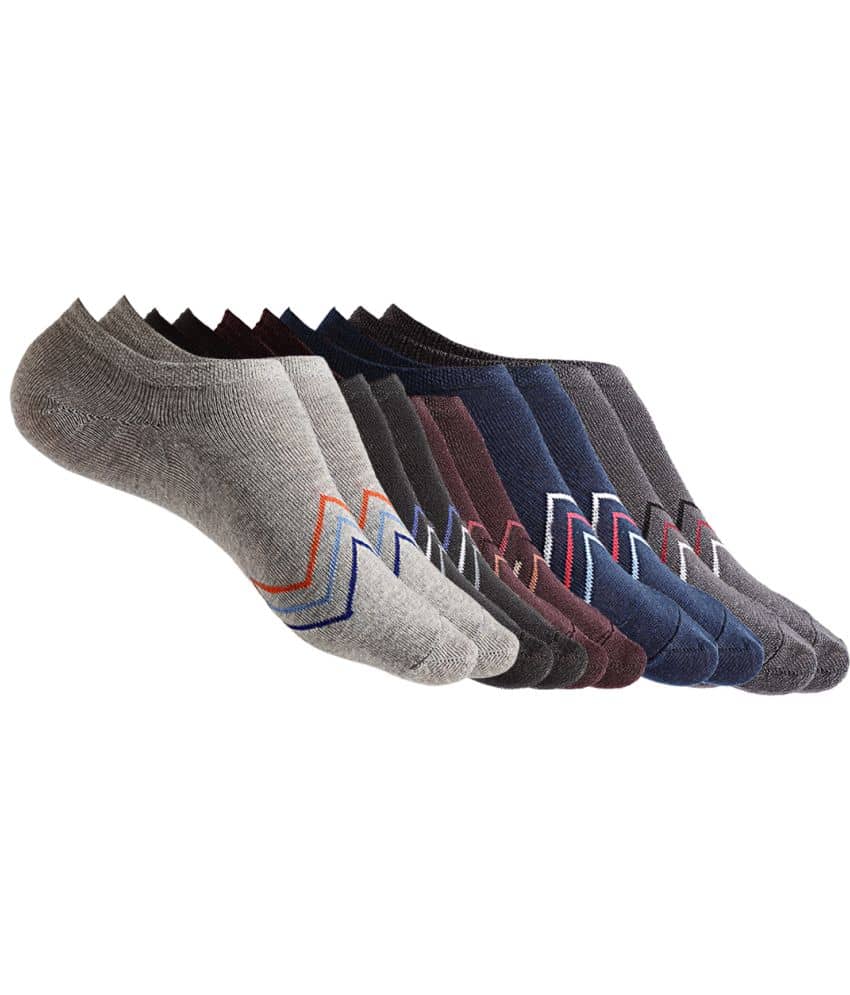 Texlon - Multicolor Cotton Men's No Show Socks ( Pack of 5 ) - Socks | Buy online on ZillyBuy