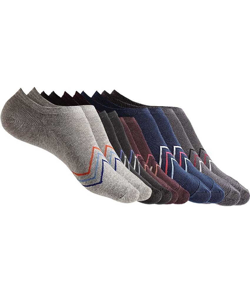 Texlon - Multicolor Cotton Men's No Show Socks ( Pack of 5 ) - Socks | Buy online on ZillyBuy