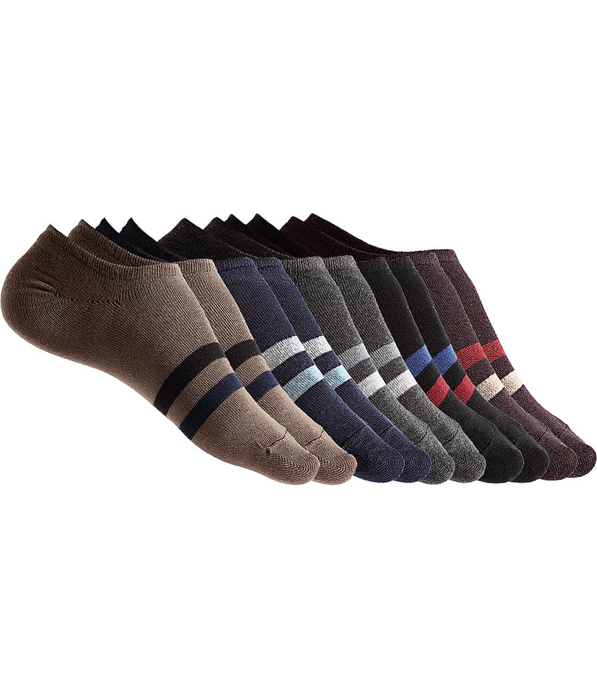 Texlon - Multicolor Cotton Men's Low Cut Socks ( Pack of 5 ) - Socks | Buy online on ZillyBuy