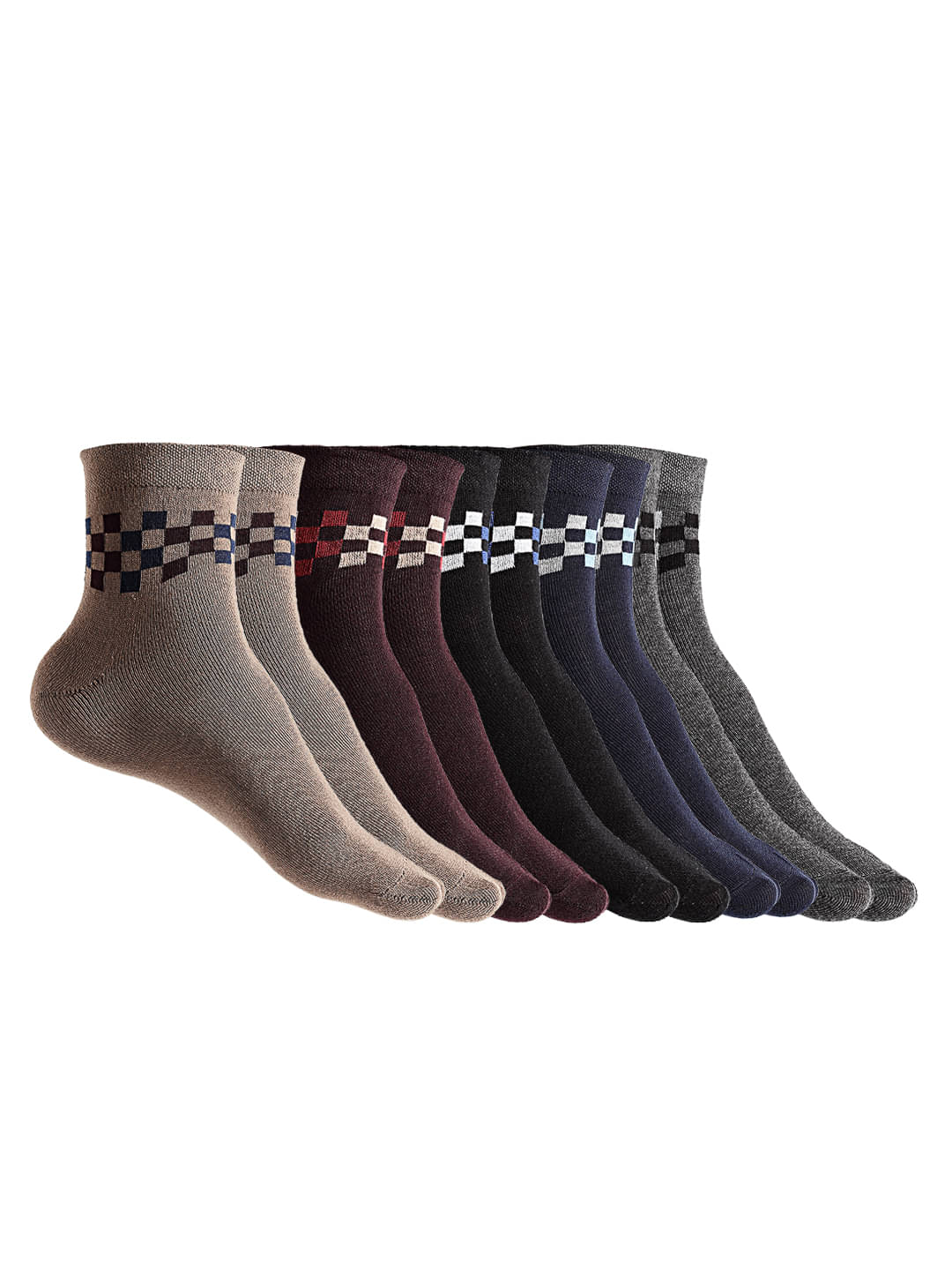 Texlon - Multicolor Cotton Men's Ankle Length Socks ( Pack of 5 )     			Texlon - Multicolor Cotton Men's Ankle Length Socks ( Pack of 5 )