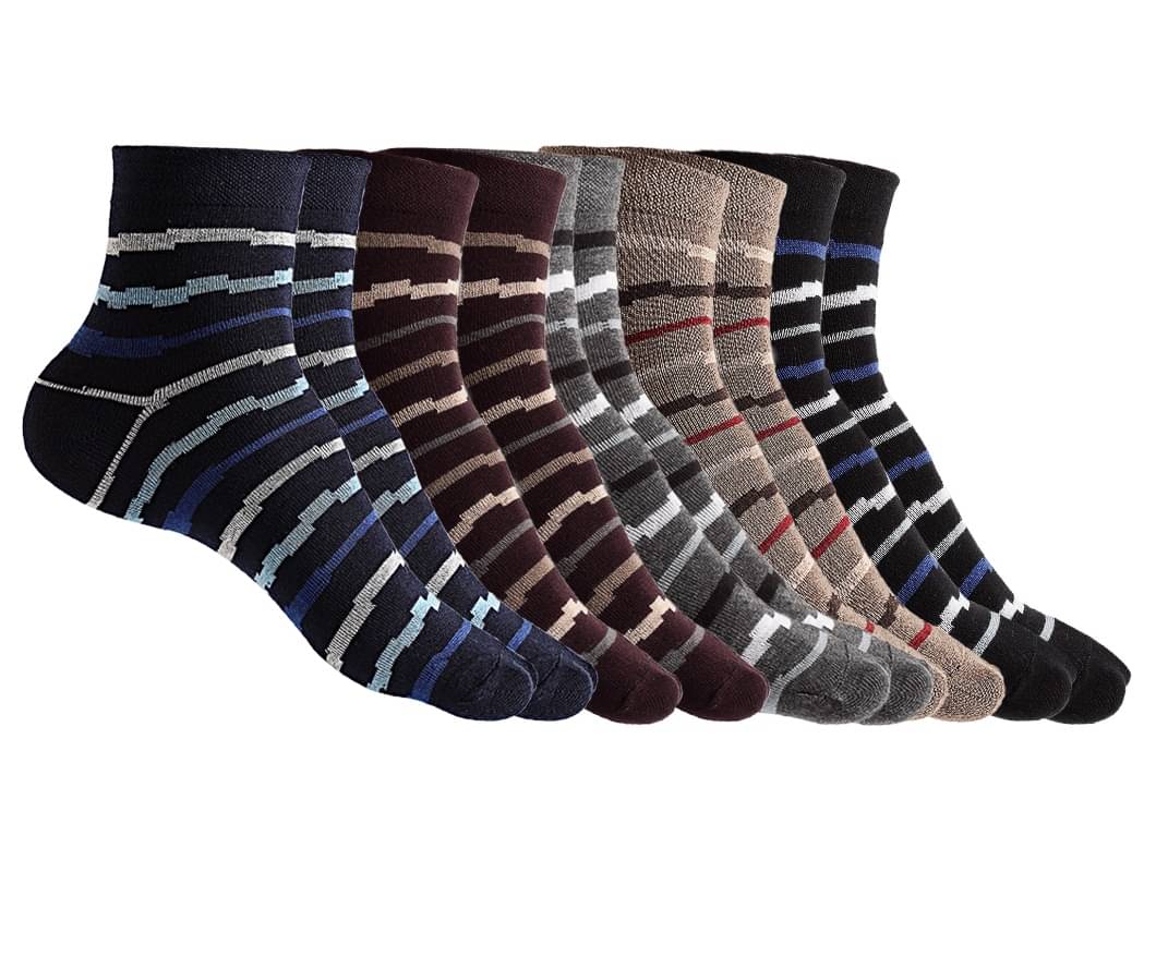 Texlon - Multicolor Cotton Men's Ankle Length Socks ( Pack of 5 )     			Texlon - Multicolor Cotton Men's Ankle Length Socks ( Pack of 5 )