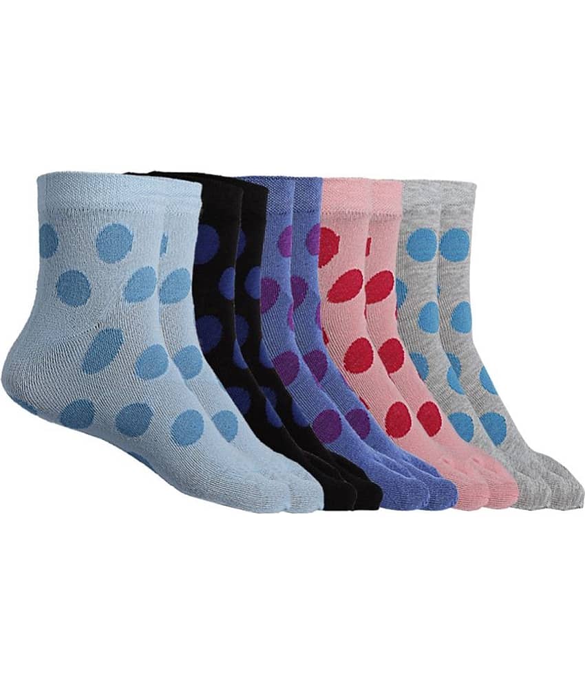 Texlon - Multicolor Cotton Women's Ankle Length Socks ( Pack of 5 ) - Socks | Buy online on ZillyBuy
