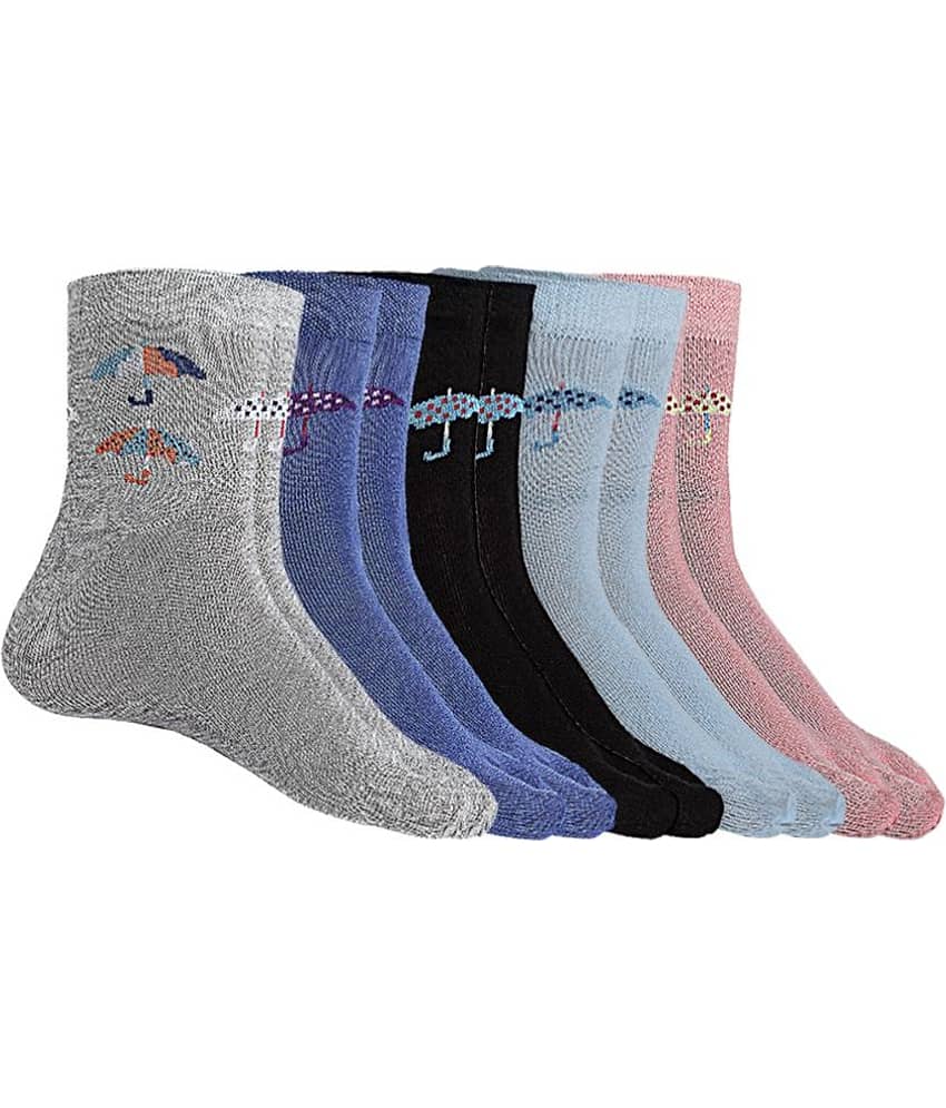 Texlon - Multicolor Cotton Women's Ankle Length Socks ( Pack of 5 ) - Socks | Buy online on ZillyBuy