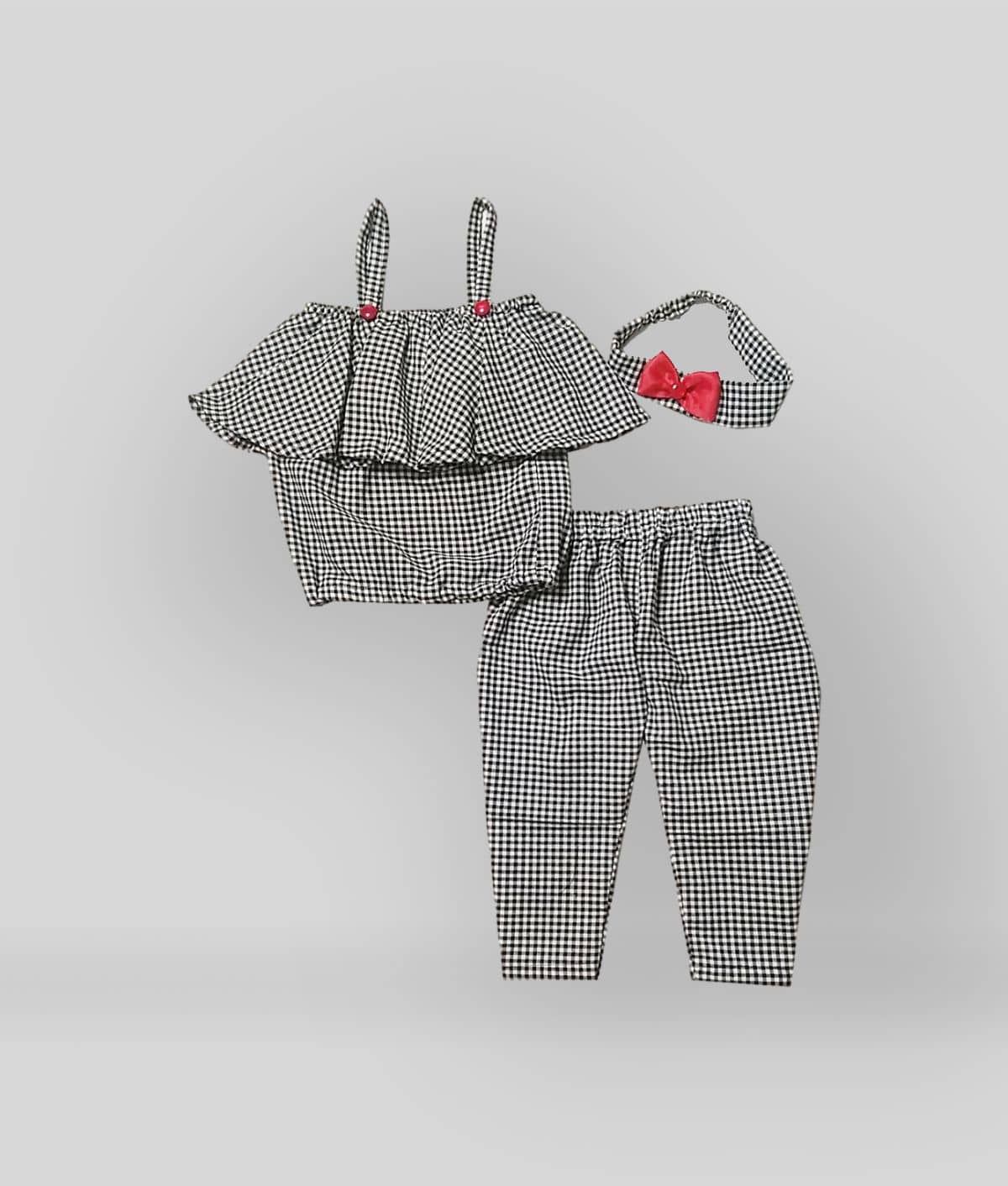 harshvardhanmart Pack of 1 Girls Cotton Blend Top With Pants ( Multi )