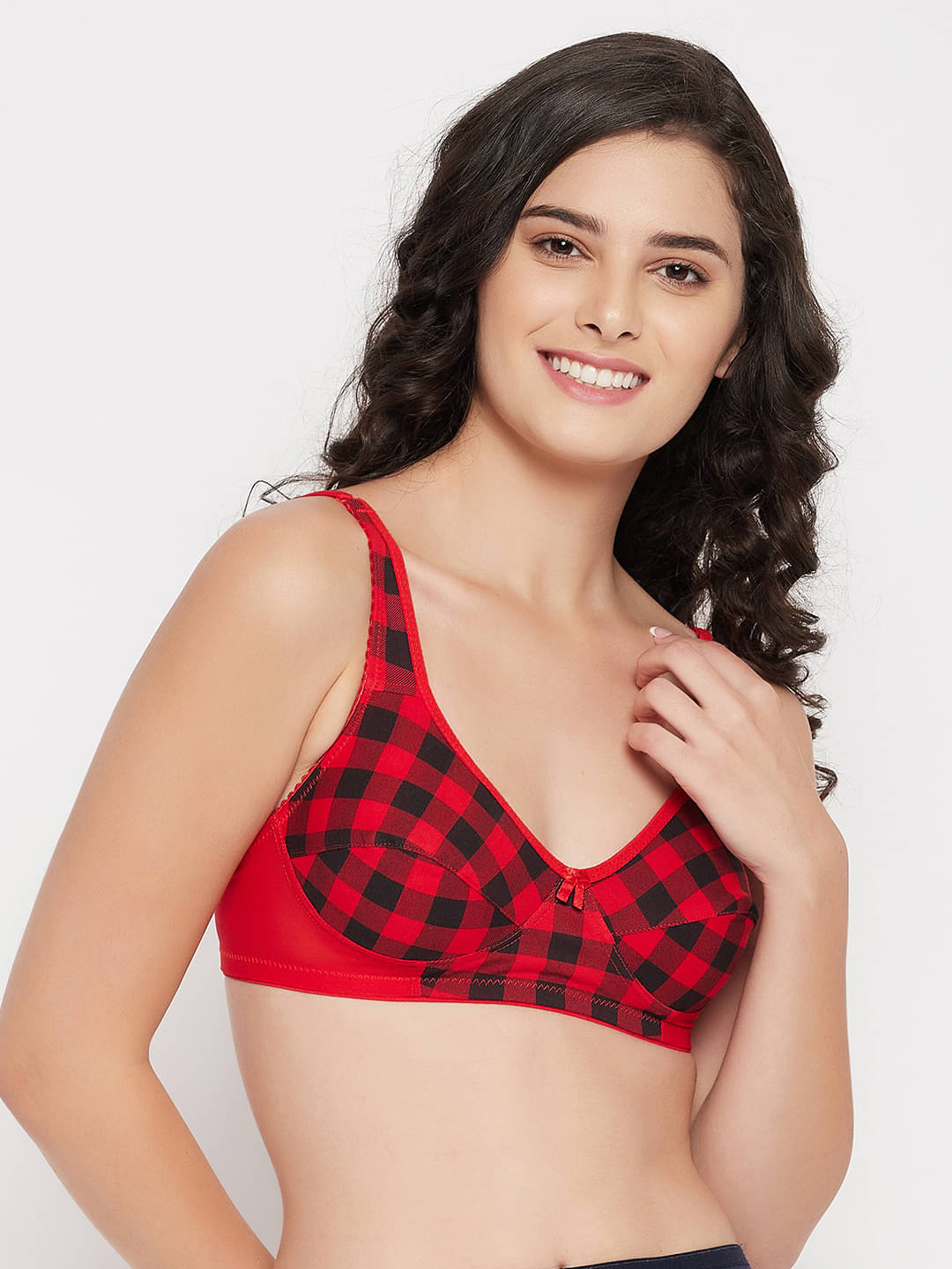 Clovia Cotton Non Padded Women's Everyday Bra ( Red ) Clovia Cotton Non Padded Women's Everyday Bra ( Red )