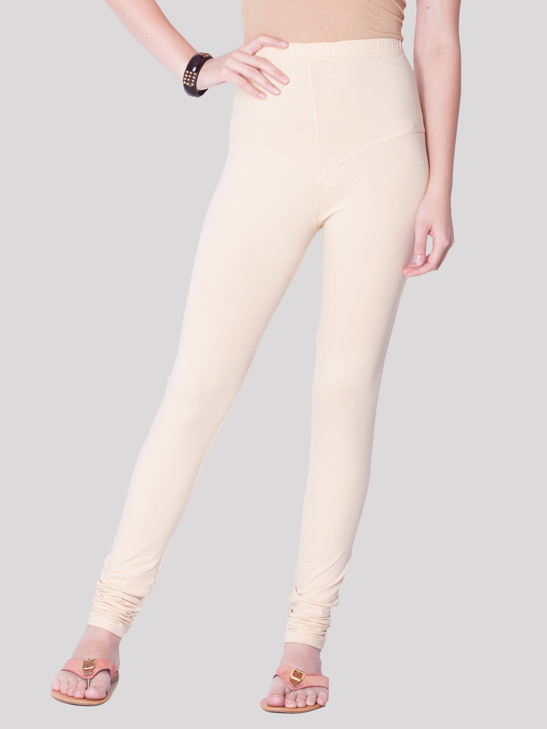 Dollar Missy - Beige Lycra Women's Leggings ( Pack of 1 )