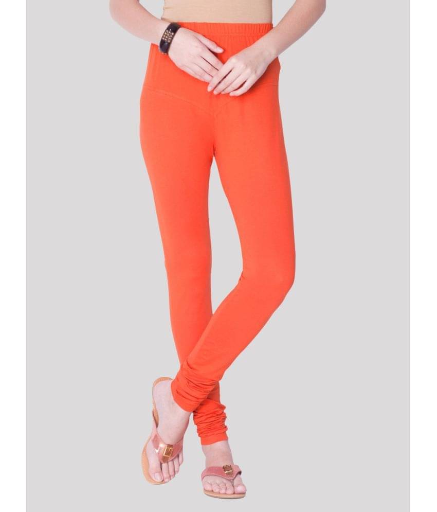 Dollar Missy - Orange Lycra Women's Leggings ( Pack of 1 ) Dollar Missy - Orange Lycra Women's Leggings ( Pack of 1 )