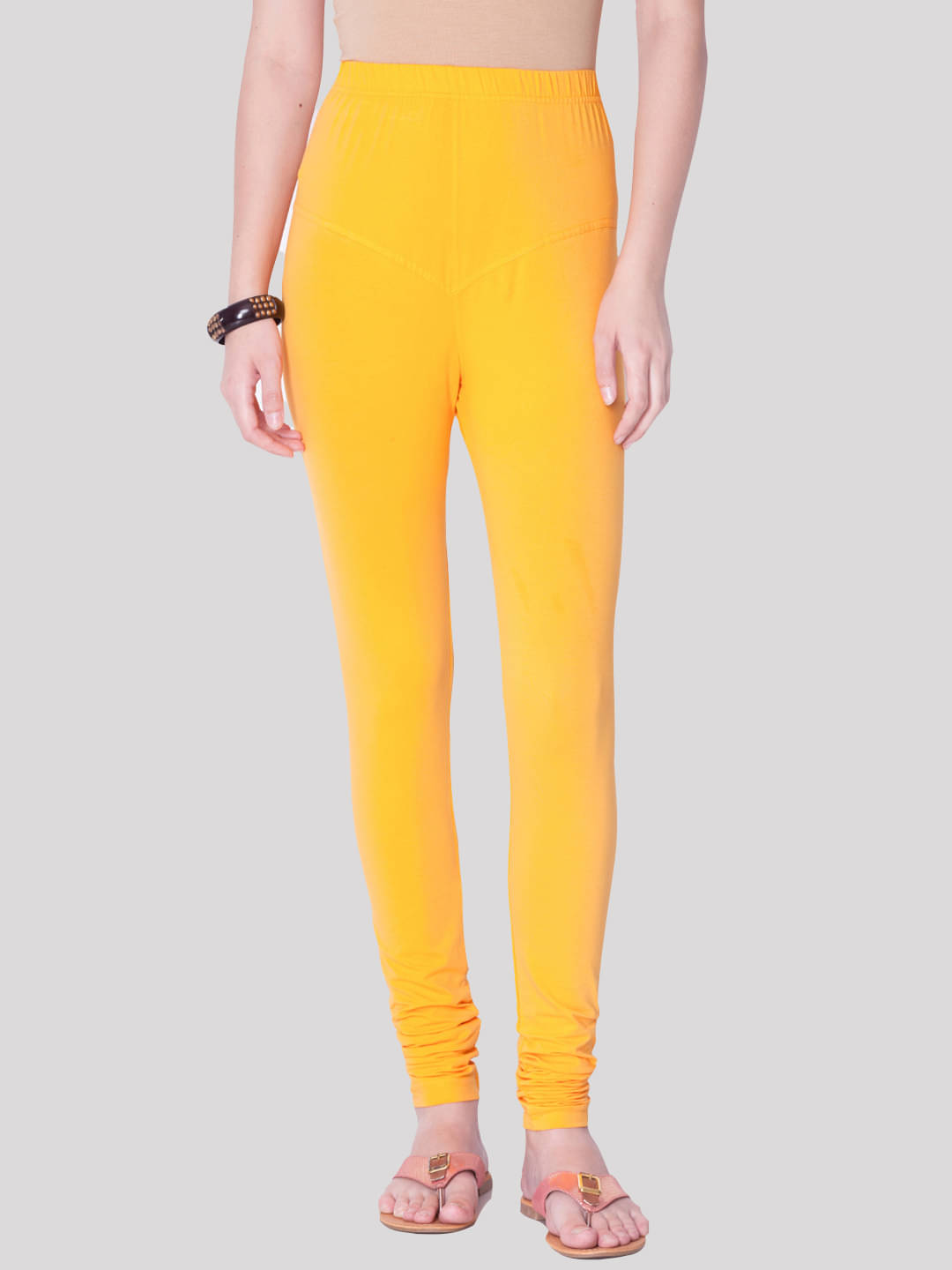     			Dollar Missy - Yellow Cotton Women's Leggings ( Pack of 1 )