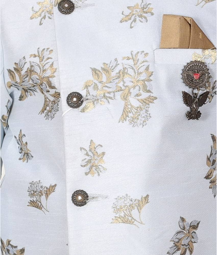 Fourfolds Boys Cotton Blend Peach Dhoti Kurta Set ( Pack of 1 )