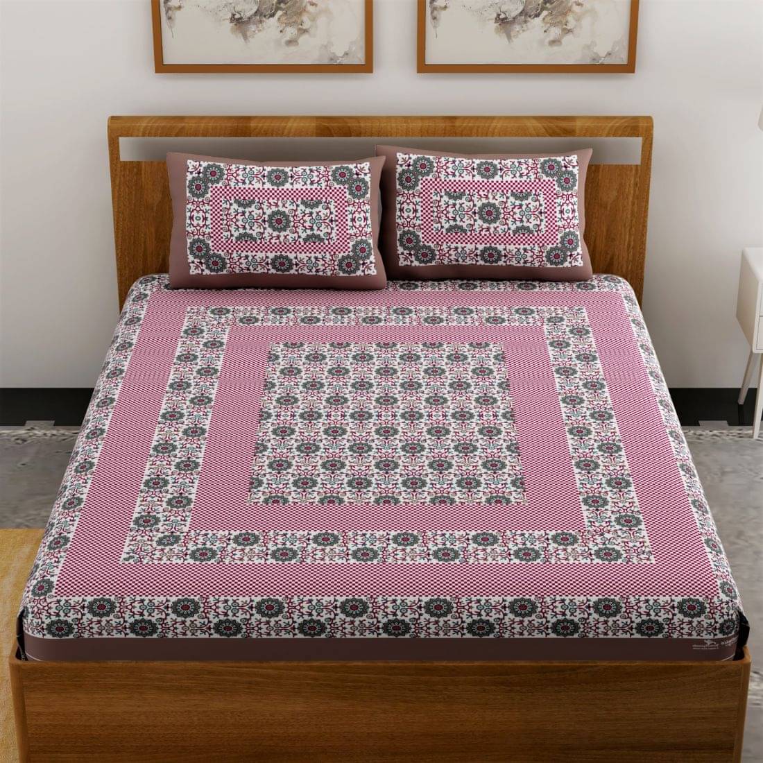     			unique choice Cotton Double Bedsheet ( Beige )