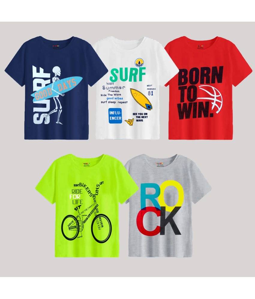     			Kuchipoo Pack of 5 Boys Cotton Blend T-Shirt ( Multicolor9 )