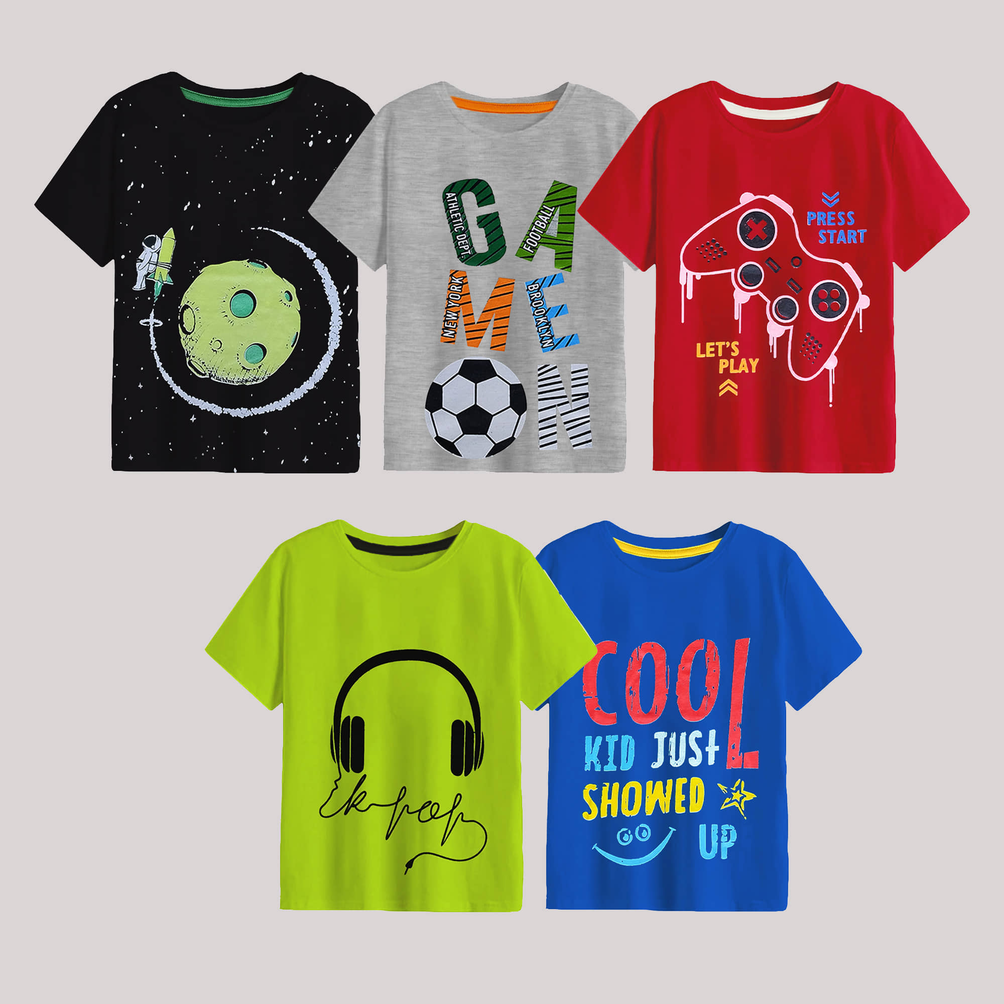 Kuchipoo Pack of 1 Boys Cotton Blend T-Shirt ( Multicolor11 )