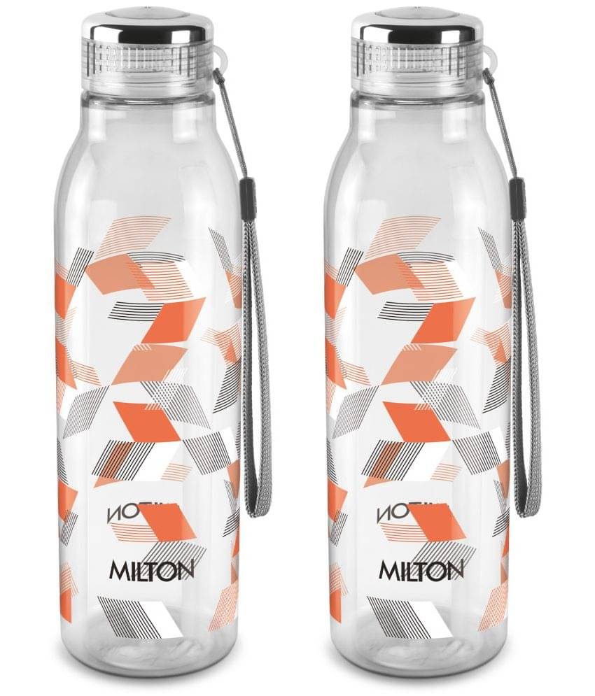 Milton Helix 1000 Pet Water Bottle, Set of 2, 1 Litre Each, Orange Milton Helix 1000 Pet Water Bottle, Set of 2, 1 Litre Each, Orange