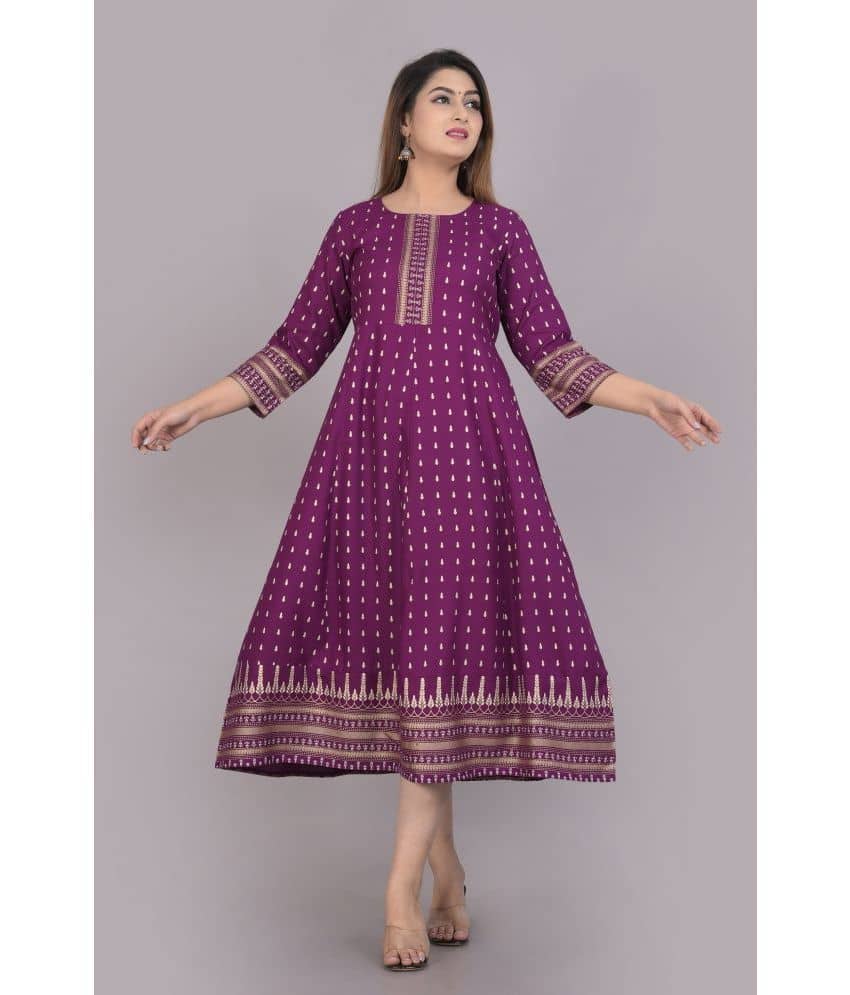 SIPET - Blue Rayon Women's Flared Kurti ( Pack of 1 ) - Kurtis, Tunics | Buy online on ZillyBuy