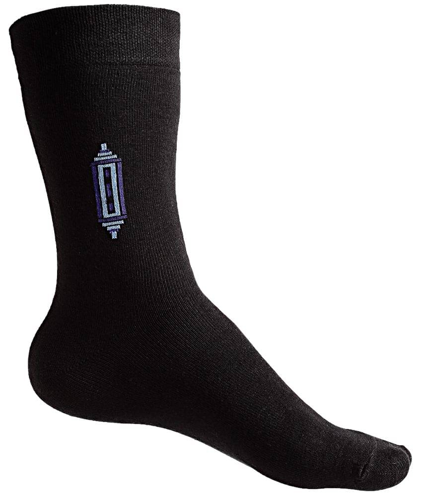 Texlon - Black Cotton Men's Mid Length Socks ( Pack of 5 ) Texlon - Black Cotton Men's Mid Length Socks ( Pack of 5 )