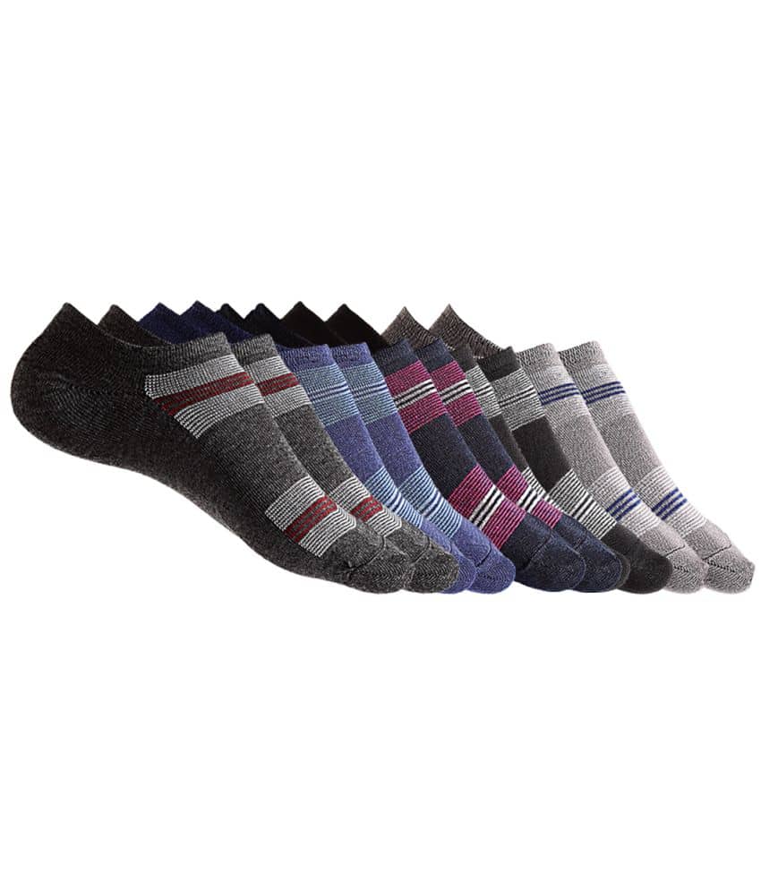 Texlon - Multicolor Cotton Men's No Show Socks ( Pack of 5 ) - Socks | Buy online on ZillyBuy
