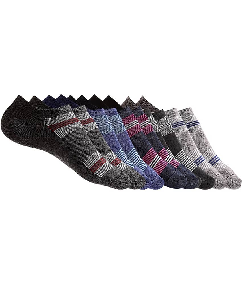 Texlon - Multicolor Cotton Men's No Show Socks ( Pack of 5 ) - Socks | Buy online on ZillyBuy