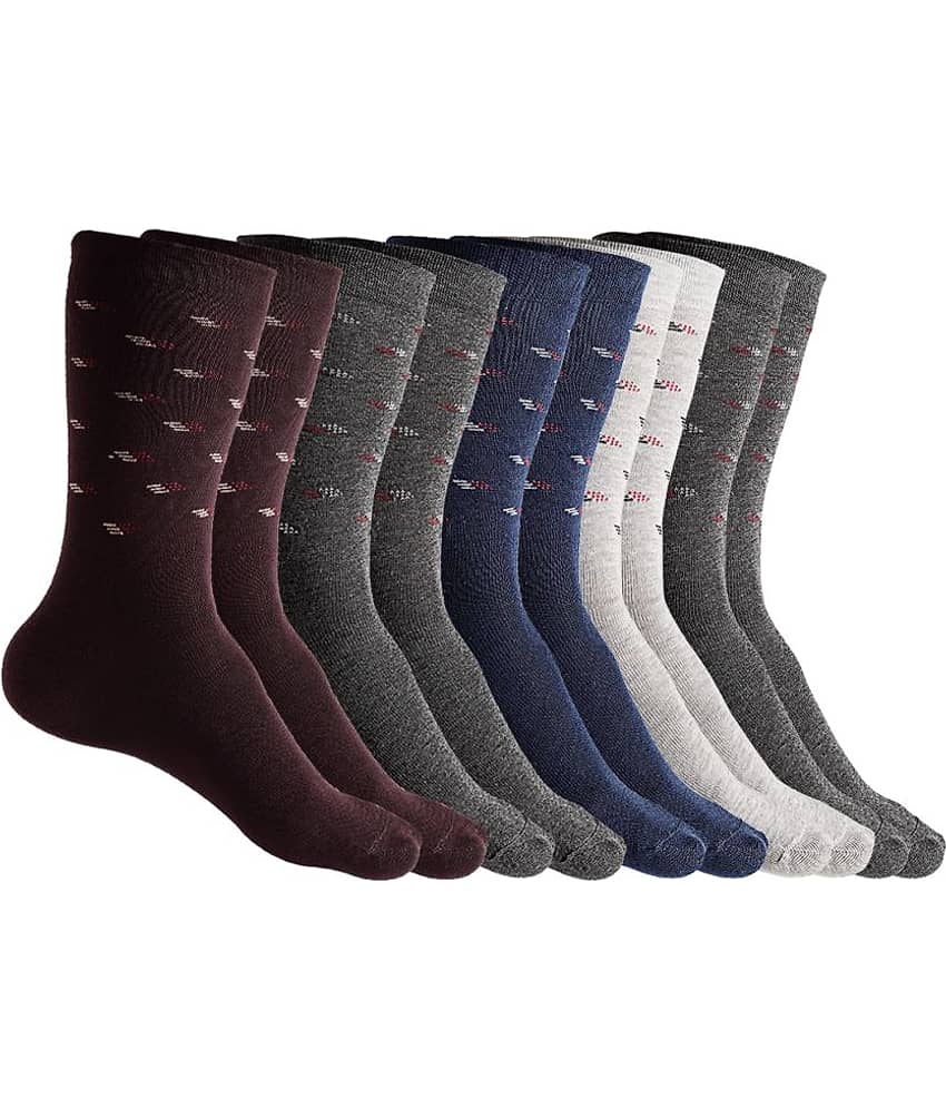 Texlon - Multicolor Cotton Men's Mid Length Socks ( Pack of 5 ) - Socks | Buy online on ZillyBuy