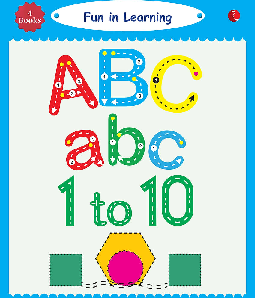 WRITE AND PRACTICE CAPITAL LETTERS, SMALL LETTERS, PATTERNS AND NUMBERS 1 TO 10. (A SET OF 4 BOOKS) - Stationery | Buy online on ZillyBuy