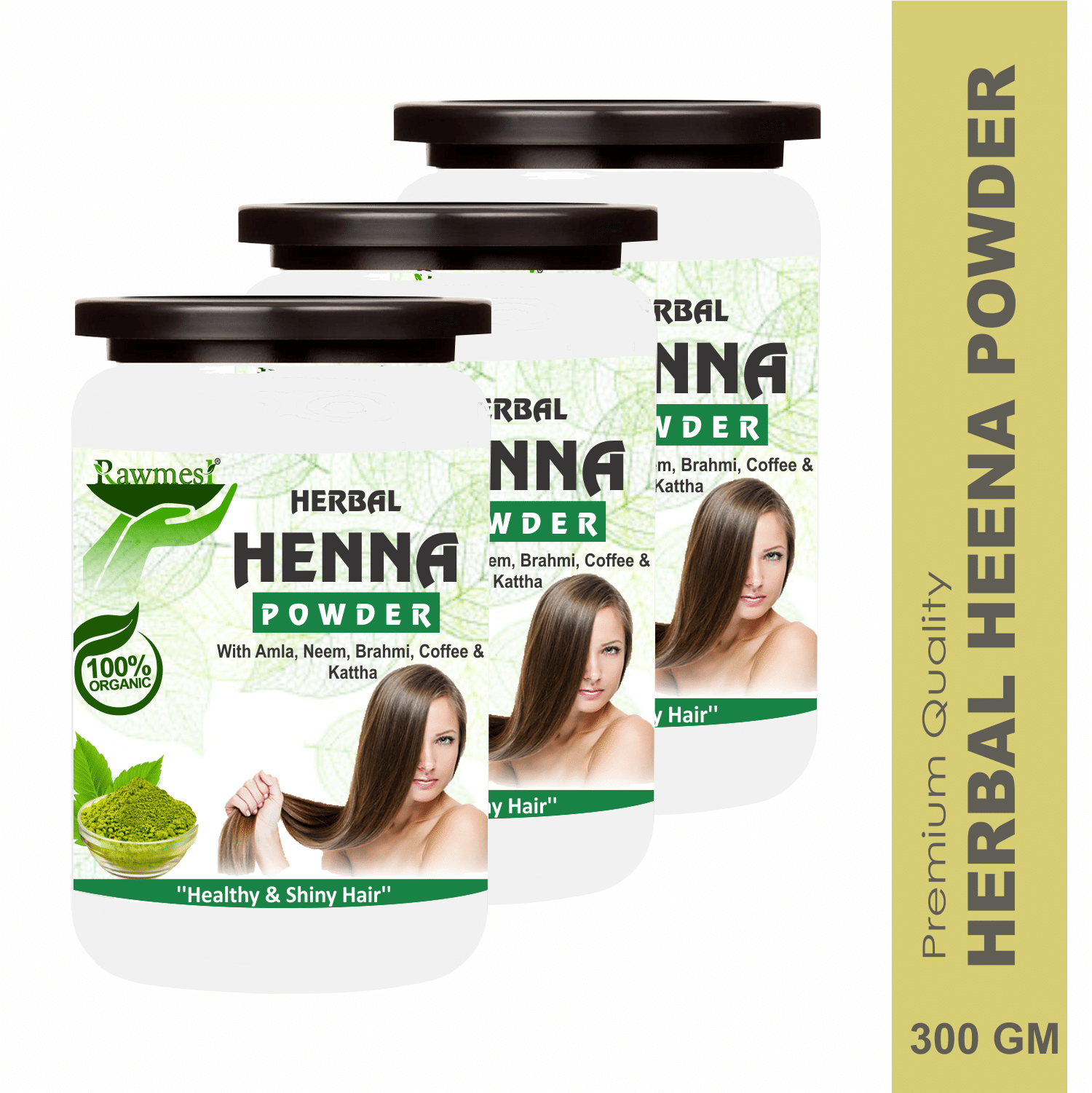 rawmest Henna For Healthy & Shiny Hair Herbal Henna 300 g Pack of 3 rawmest Henna For Healthy & Shiny Hair Herbal Henna 300 g Pack of 3