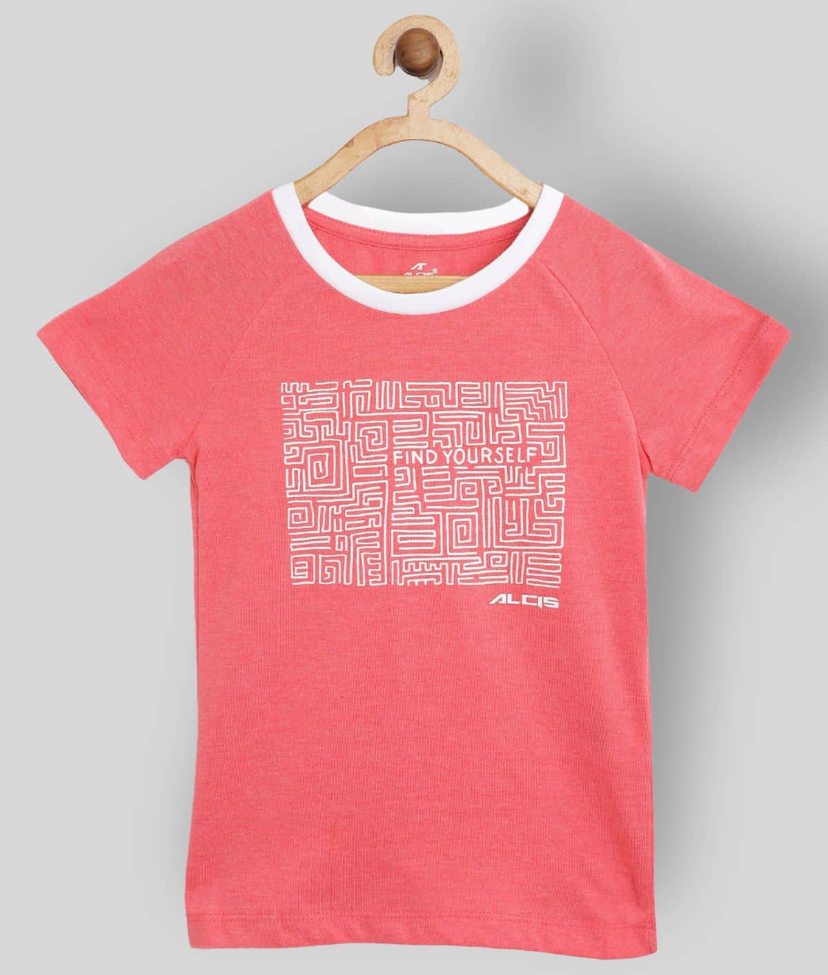 Alcis Pack of 1 Girls Cotton T-Shirts ( Orange )