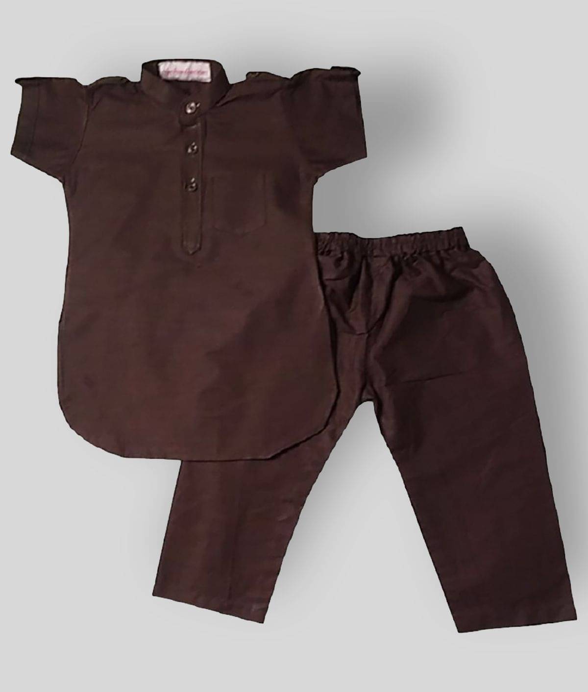     			harshvardhanmart.com Baby Boys Cotton Kurta Sets ( Pack of 1 , Brown )