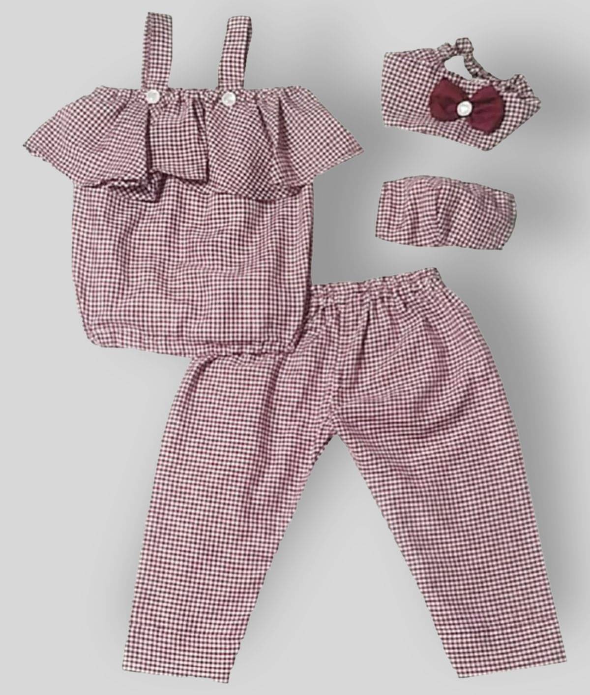     			harshvardhanmart Pack of 1 Baby Girls Cotton Blend Dresses ( Purple )
