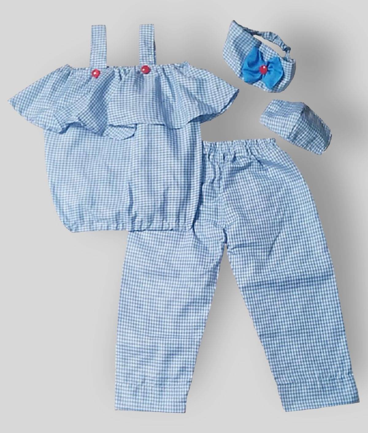     			harshvardhanmart Pack of 1 Baby Girls Cotton Blend Dresses ( Blue )