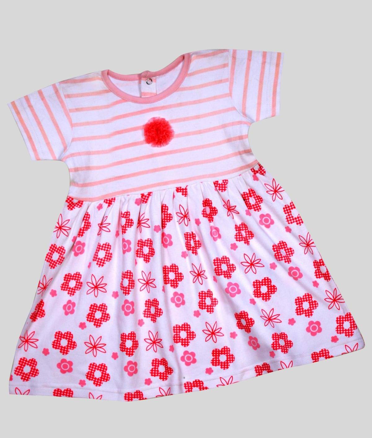     			Me N My CLOSET Pack of 1 Baby Girls Cotton Frock ( Multi )