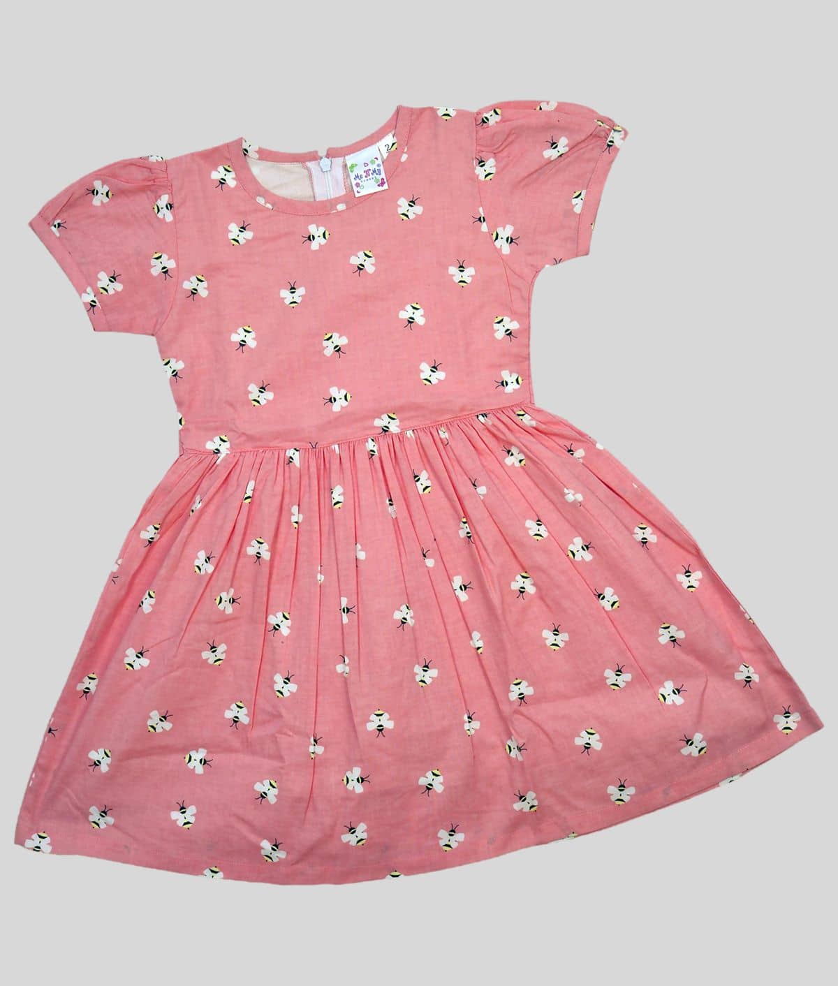 Me N My CLOSET Pack of 1 Baby Girls Cotton Frock ( Pink )