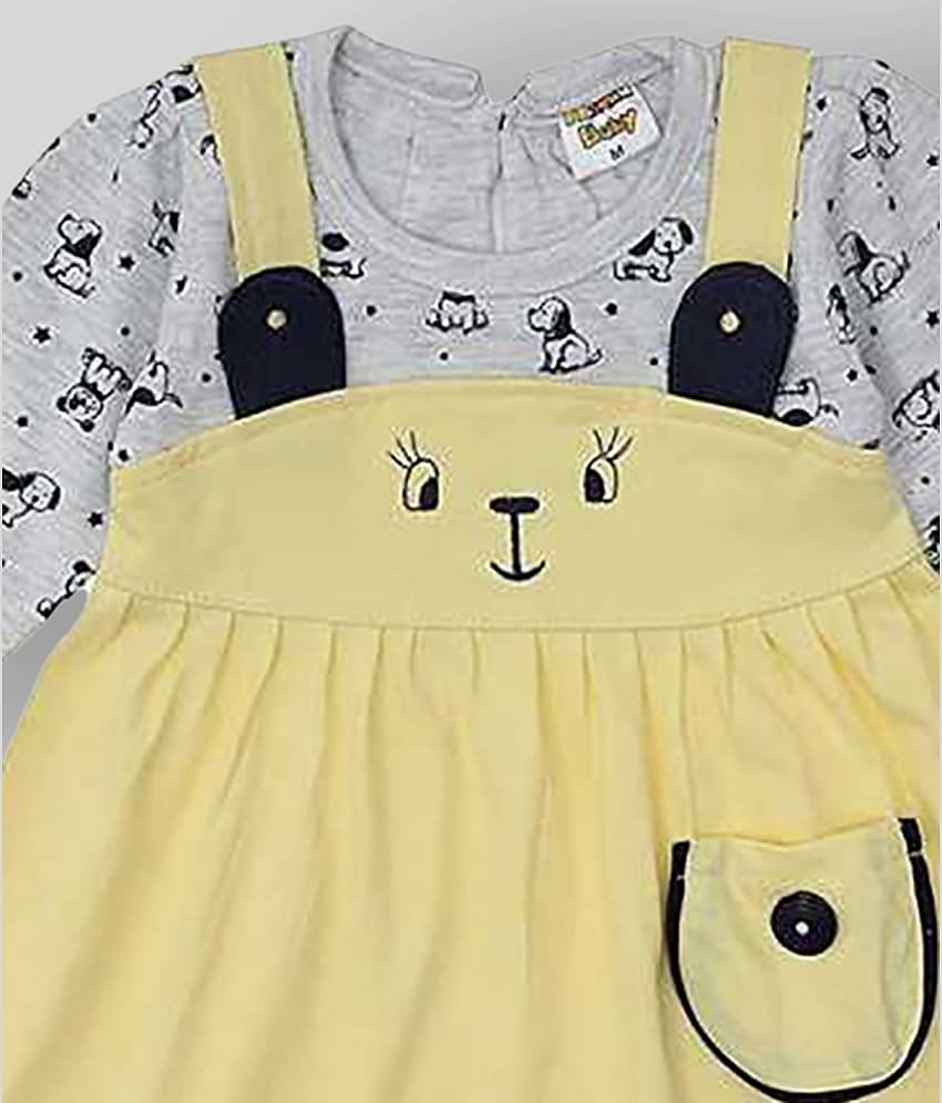 NammaBaby Pack of 1 Baby Girls Cotton Blend Dresses ( Yellow )