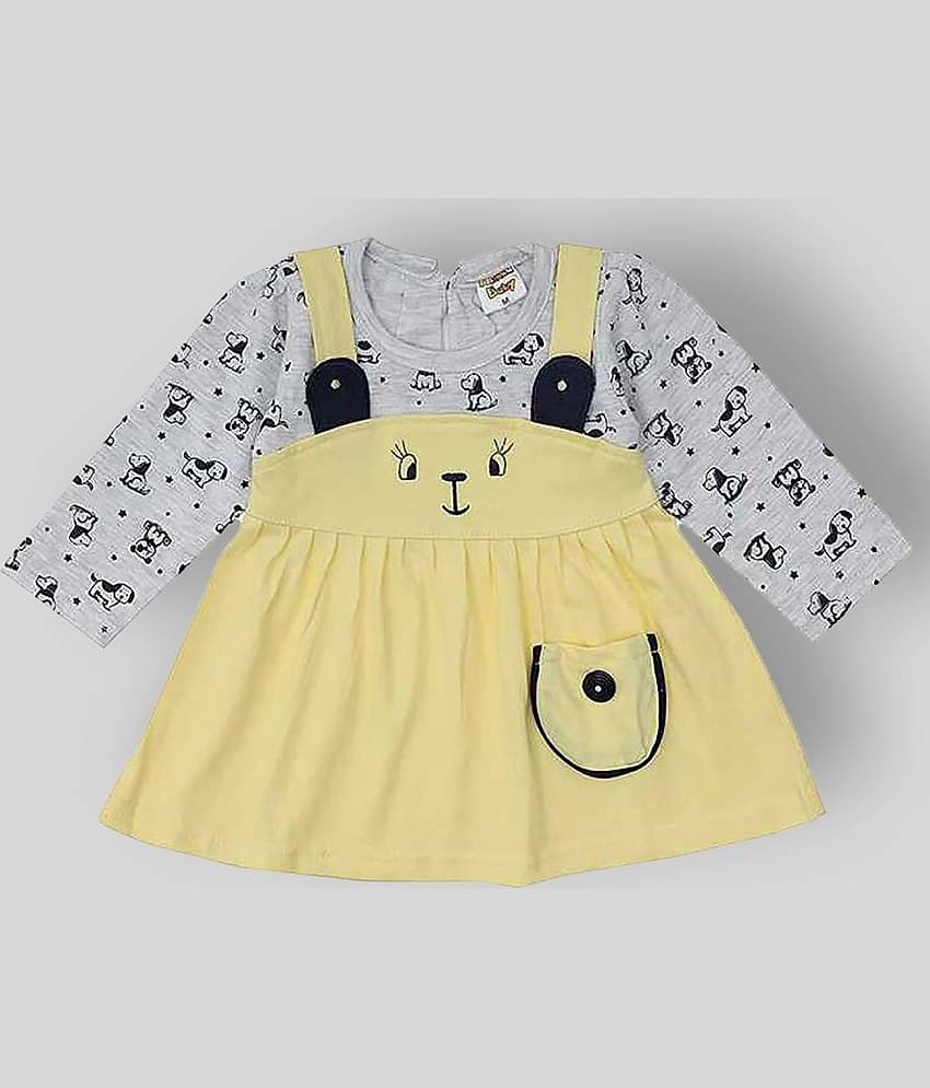 NammaBaby Pack of 1 Baby Girls Cotton Blend Dresses ( Yellow )