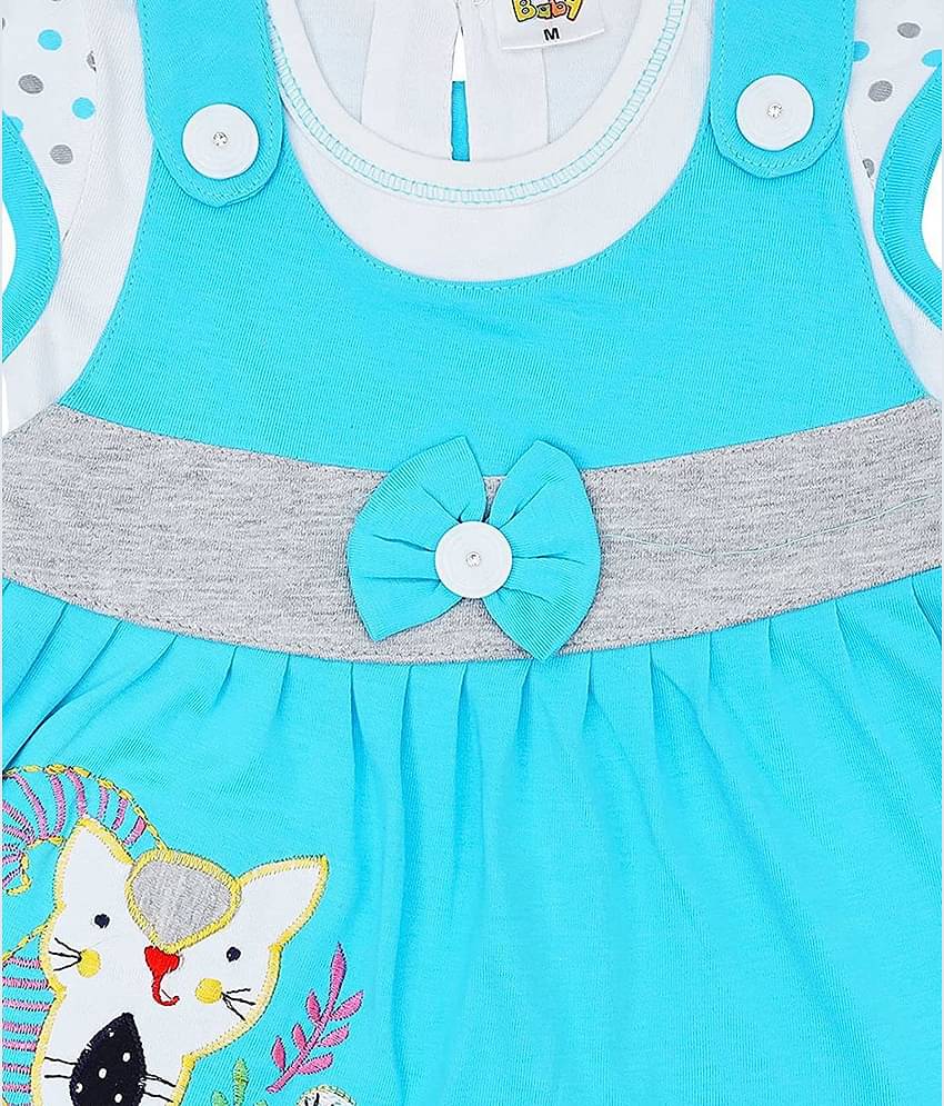 NammaBaby Pack of 1 Baby Girls Cotton Blend Dresses ( Blue )