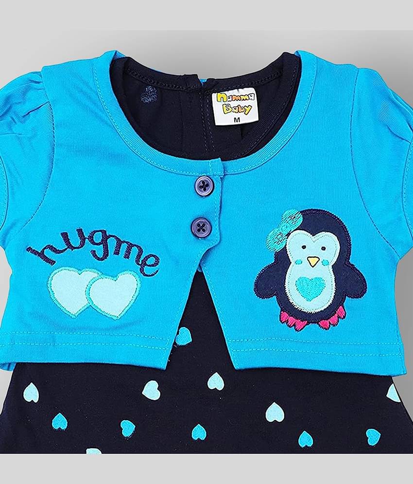 NammaBaby Pack of 1 Baby Girls Cotton Blend Dresses ( Blue )