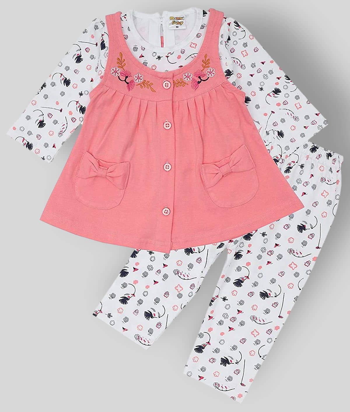 NammaBaby Pack of 1 Baby Girls Cotton Blend Dresses ( Multi )