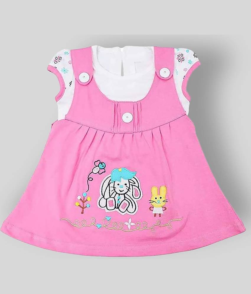 NammaBaby Pack of 1 Baby Girls Cotton Blend Dresses ( Pink )