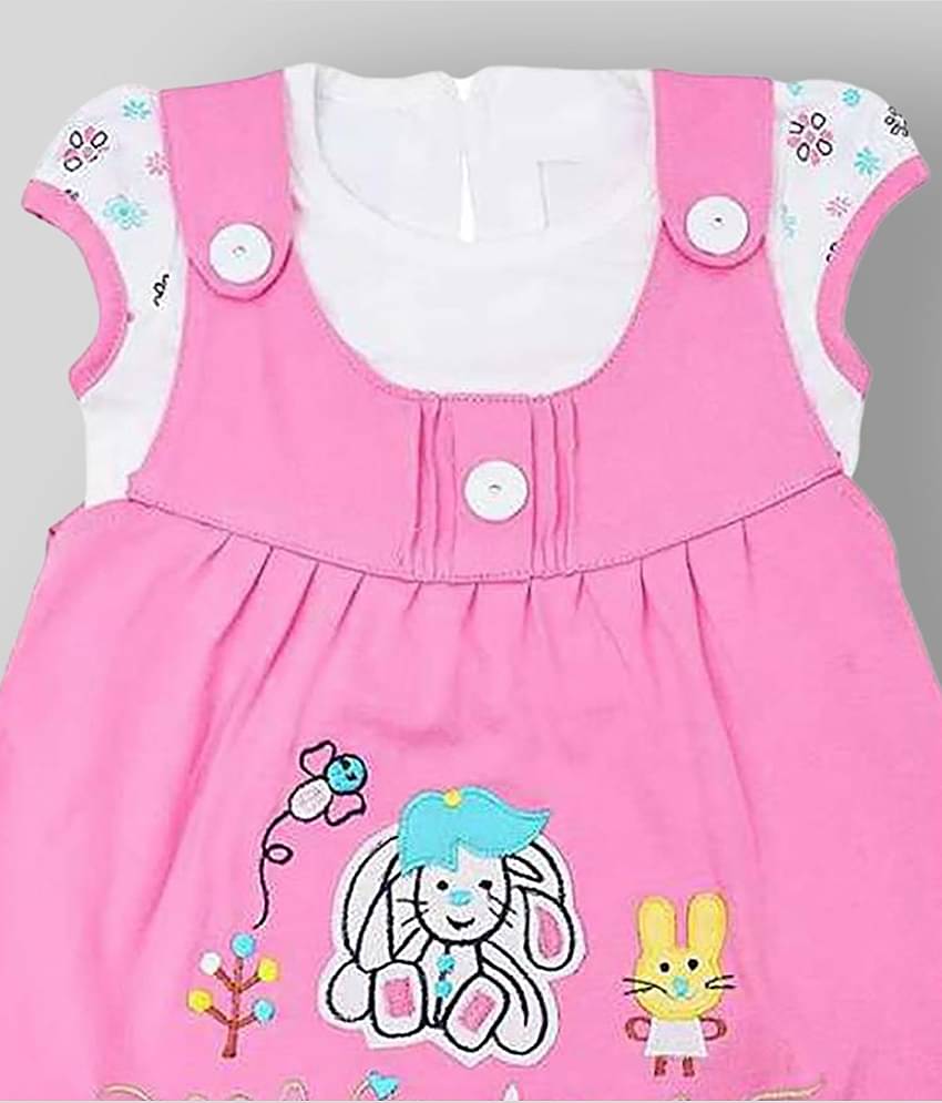 NammaBaby Pack of 1 Baby Girls Cotton Blend Dresses ( Pink )
