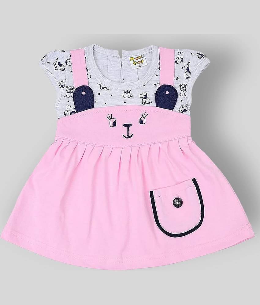 NammaBaby Pack of 1 Baby Girls Cotton Blend Dresses ( Pink )