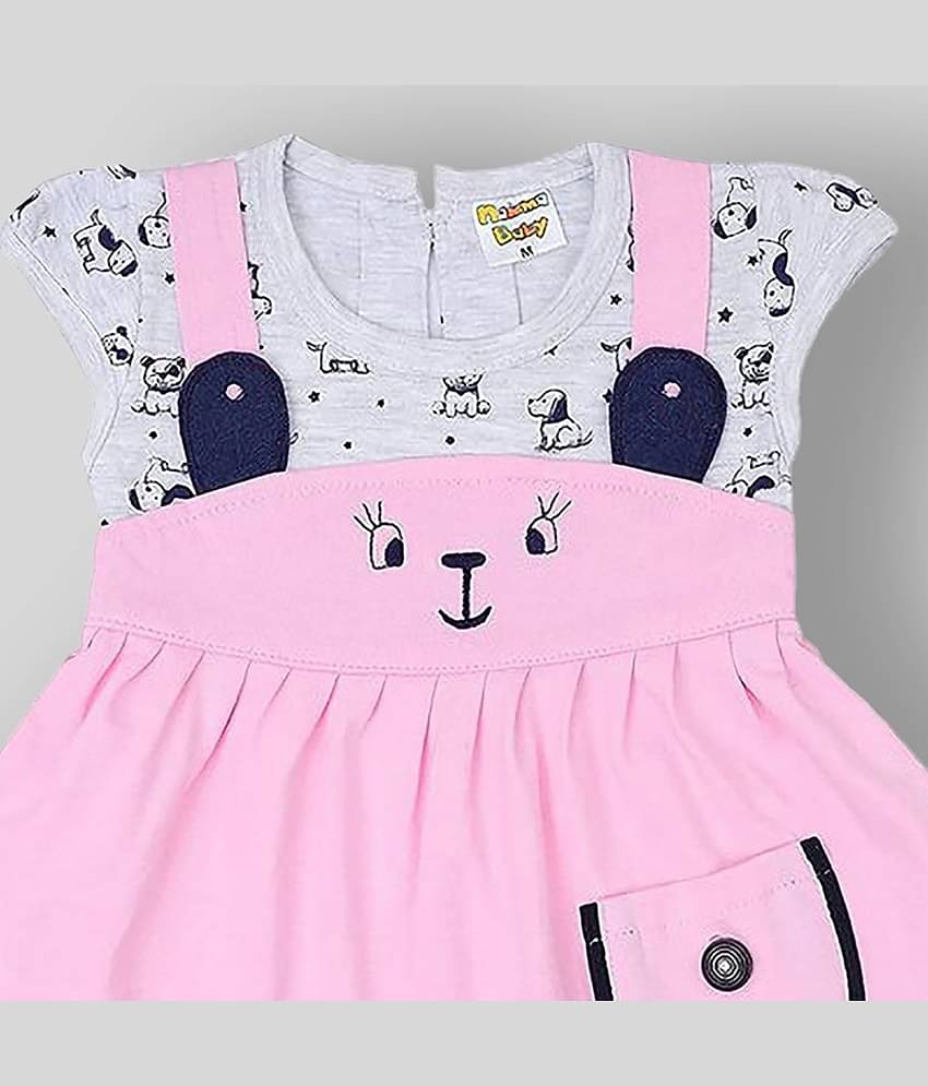 NammaBaby Pack of 1 Baby Girls Cotton Blend Dresses ( Pink )