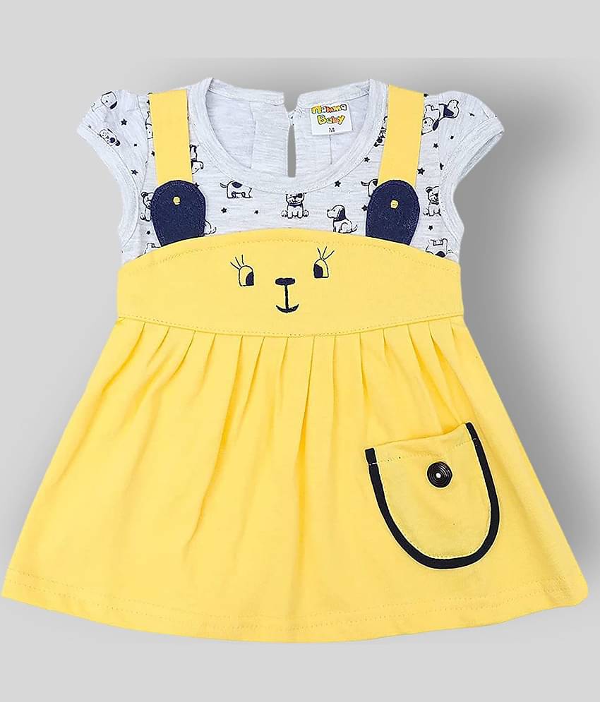 NammaBaby Pack of 1 Baby Girls Cotton Blend Dresses ( Yellow )