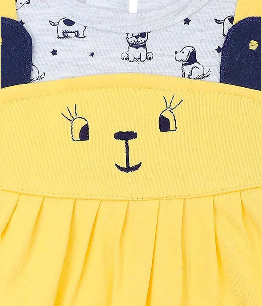 NammaBaby Pack of 1 Baby Girls Cotton Blend Dresses ( Yellow )