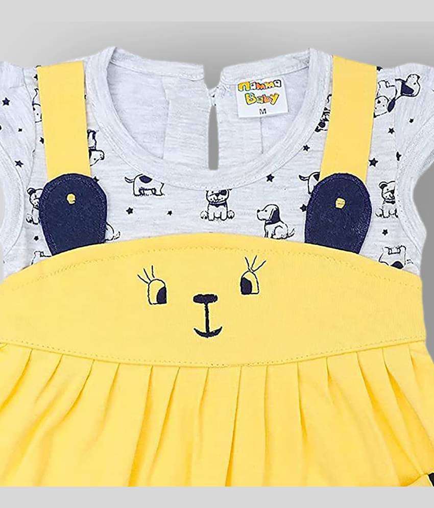 NammaBaby Pack of 1 Baby Girls Cotton Blend Dresses ( Yellow )