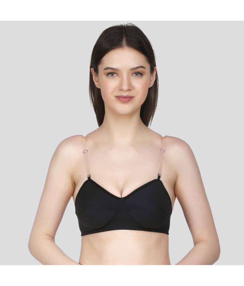     			TCG Cotton Blend Non Padded Women's Push Up Bra ( Black )