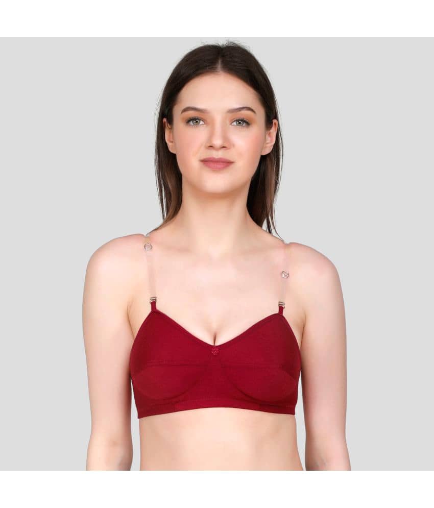 TCG Cotton Blend Non Padded Women's Push Up Bra ( Maroon )