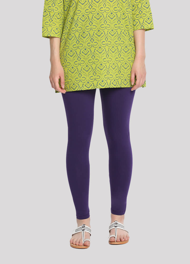 Dollar Missy - Blue Cotton Women's Leggings ( Pack of 1 )